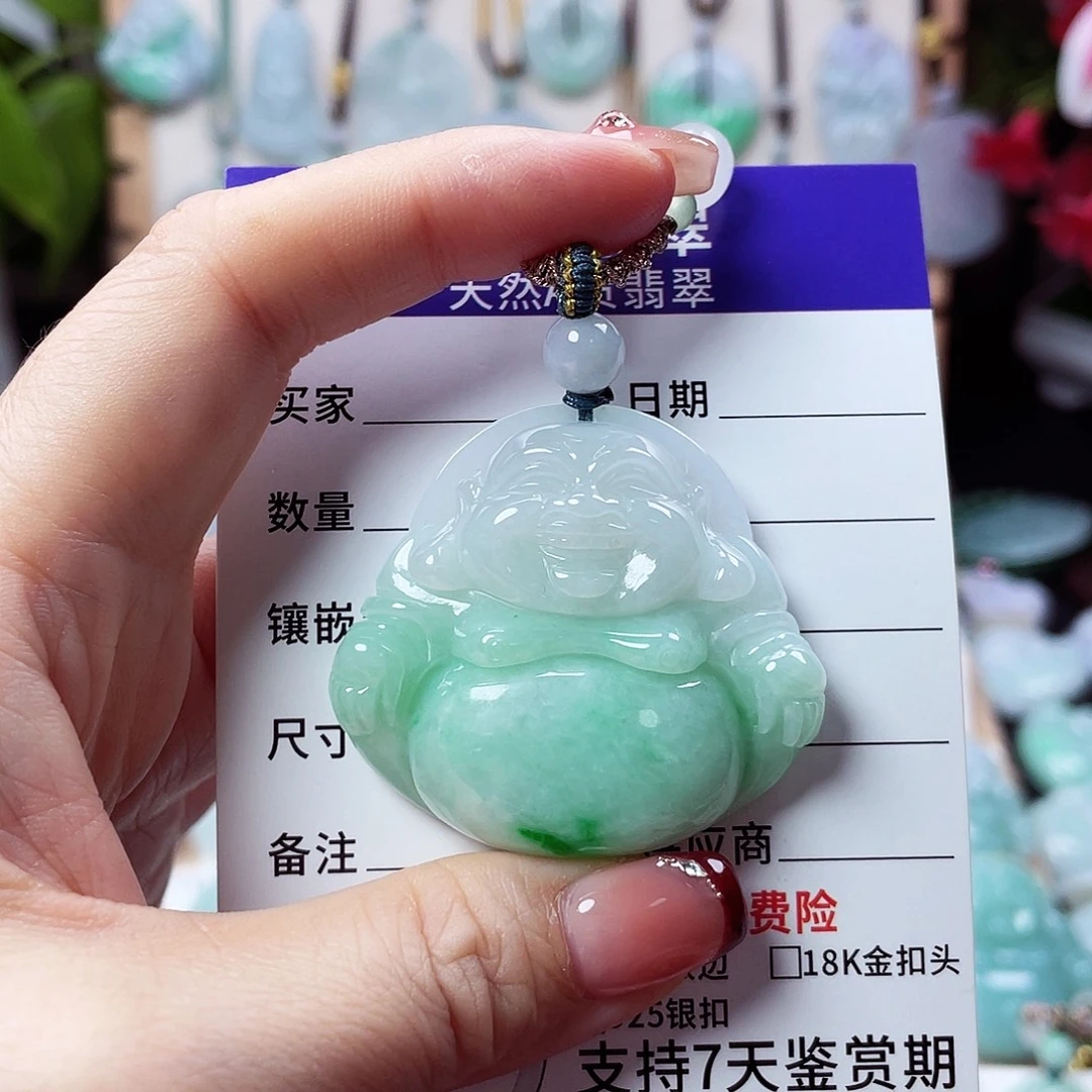 翡翠未镶嵌颈饰佛公47