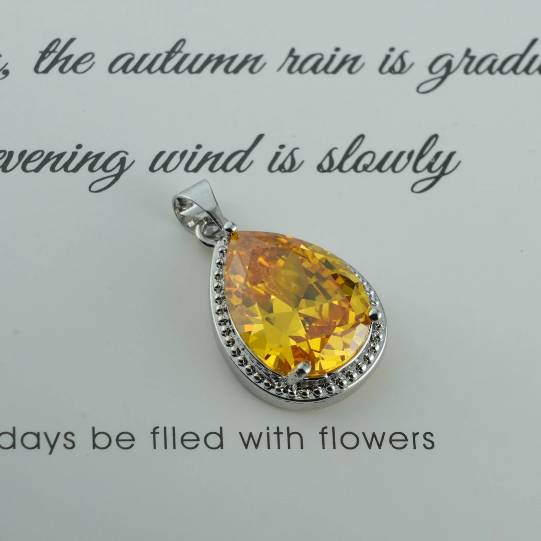 黄水滴吊坠————————D