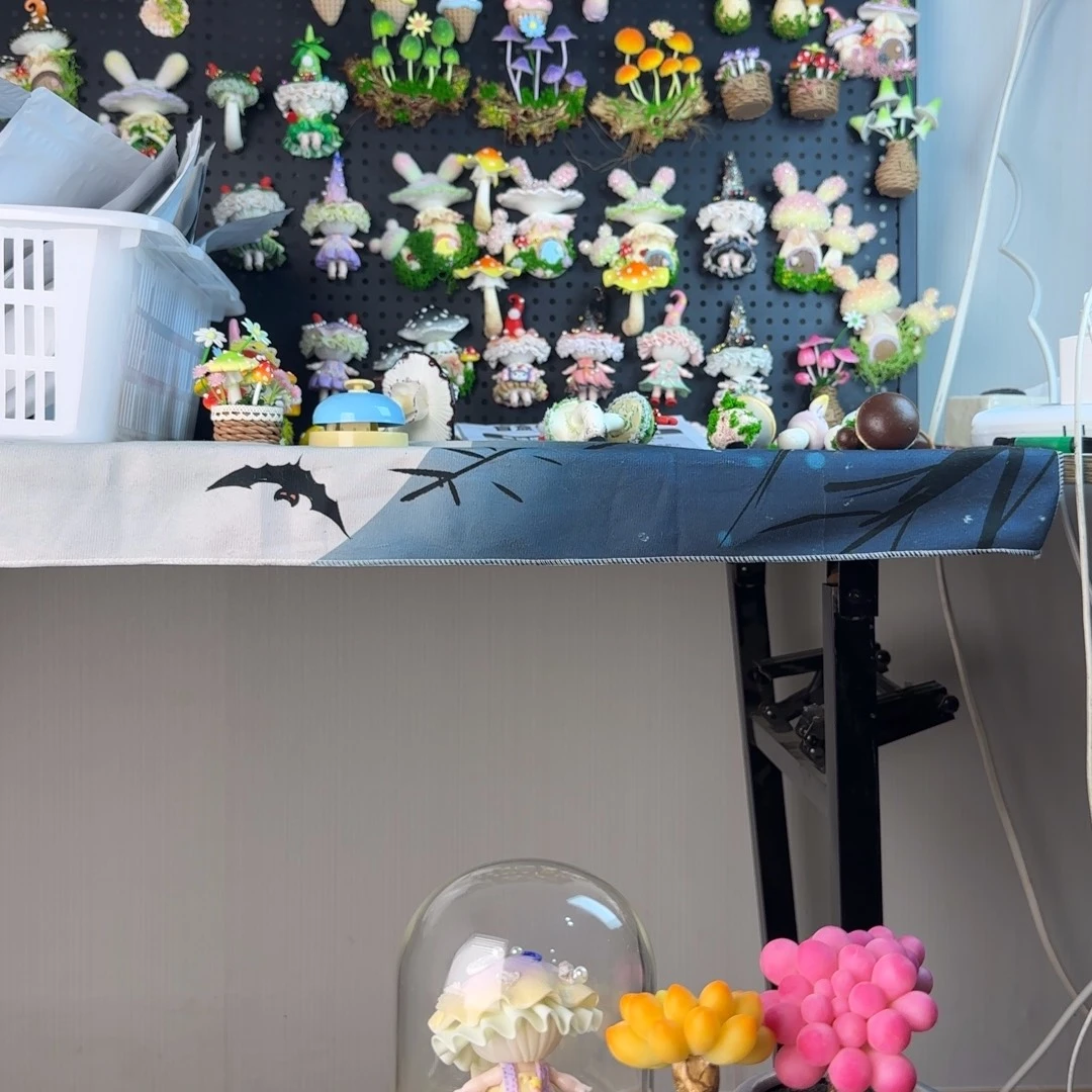 ****儿双层款树脂粘土蘑菇冰箱贴