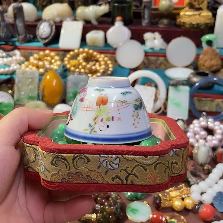 池***趣青花手绘小主人杯