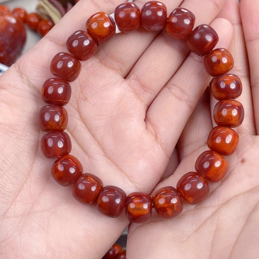 南红玛瑙未镶嵌瓦西高货牛血老型单圈11mm