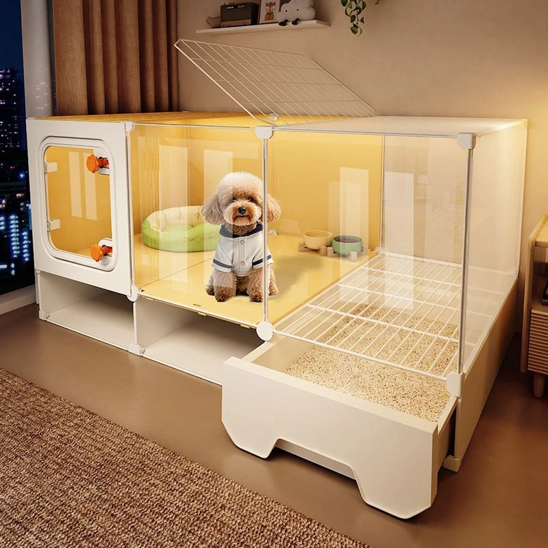狗笼子小型犬带厕所分离一室一厅一卫家用室内超大号大空间狗栅栏