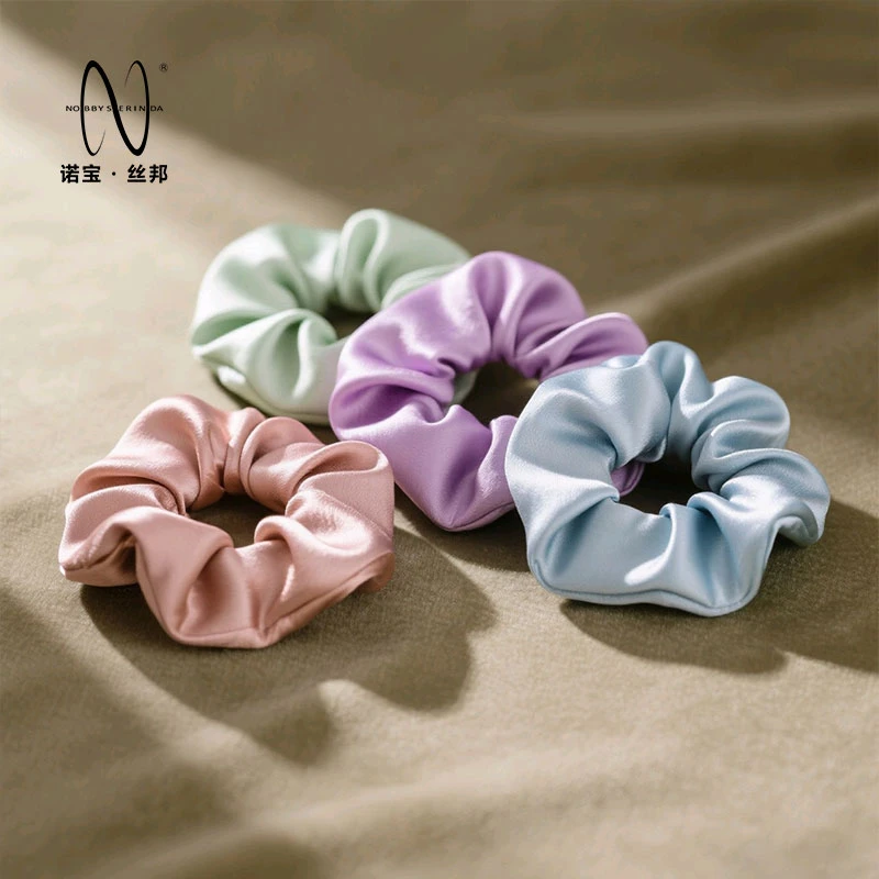 诺宝·丝邦100%大肠真丝发圈头花3个装