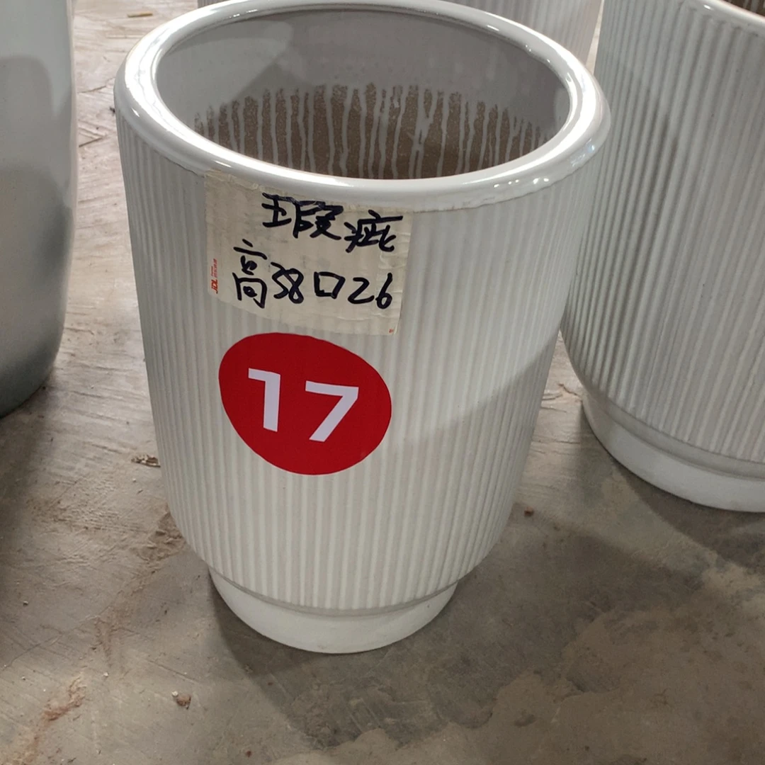 微瑕高温陶瓷花盆