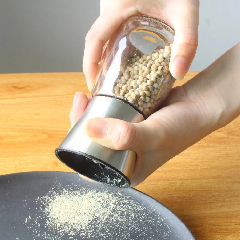 百悍研磨器厨房家用调料盒干香料收纳盒胡椒研磨瓶烧烤撒料神器