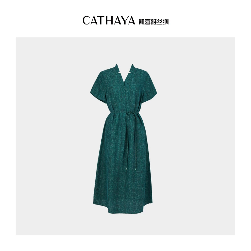CATHAYA/凯喜雅V领连衣裙FAK2FLJM385