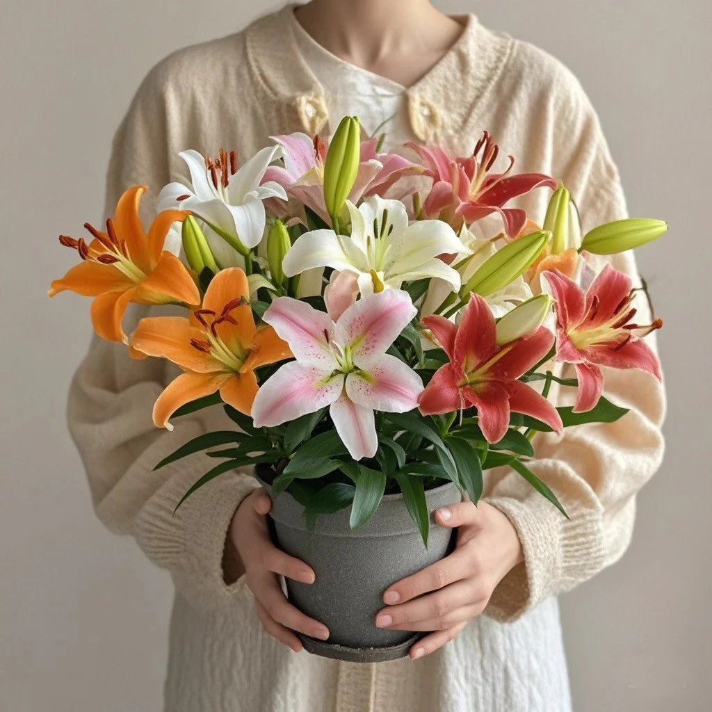 进口香水百合种球四季花卉好养易活盆栽室内花植物种子浓香种球