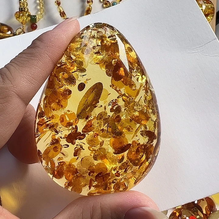 琥珀（花珀）未镶嵌颈饰