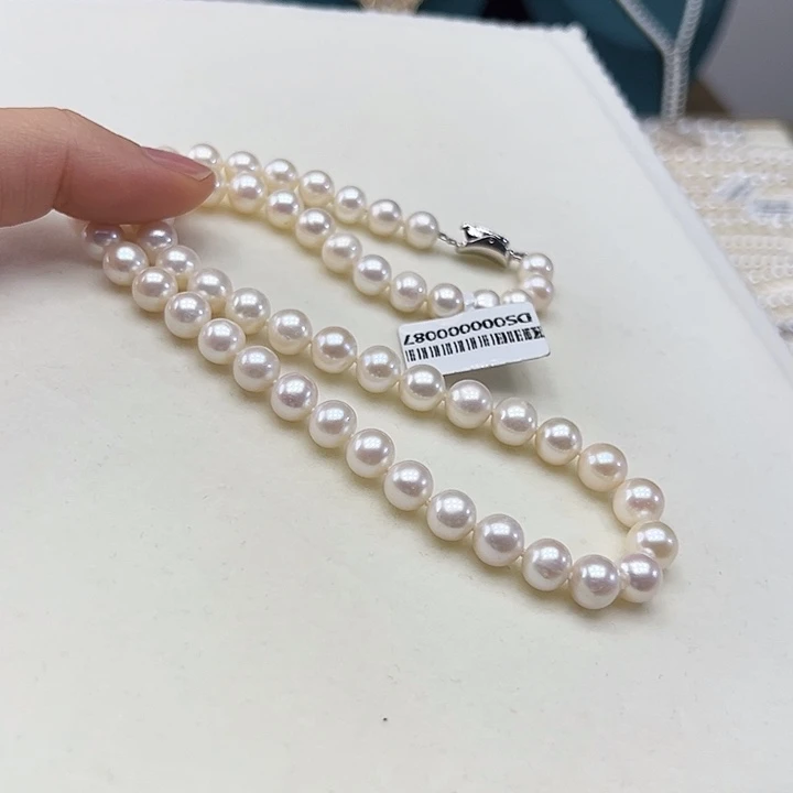 颈饰银S925镶嵌淡水珍珠➕8高品极光炫彩