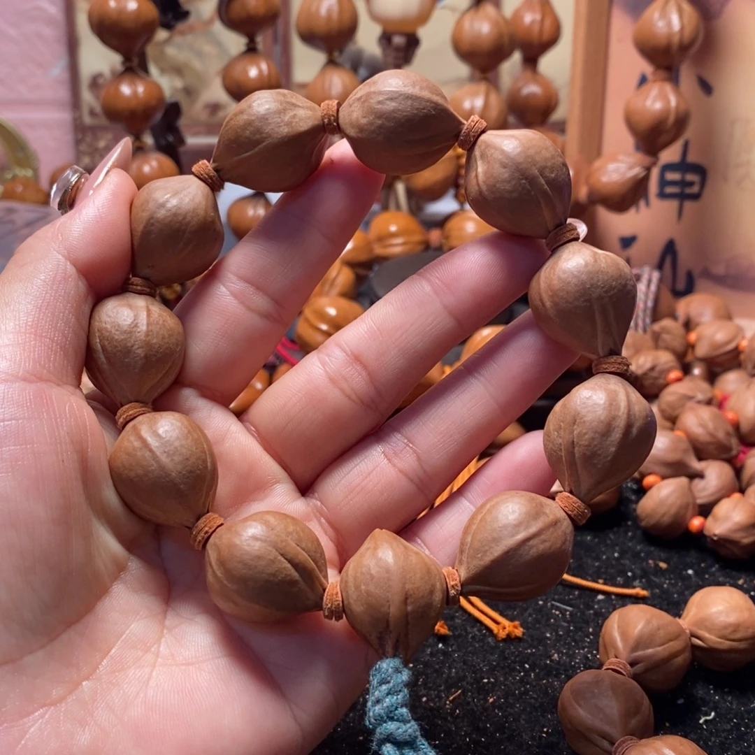 橄榄核手串/手链1.9原皮蜜桃铁盒