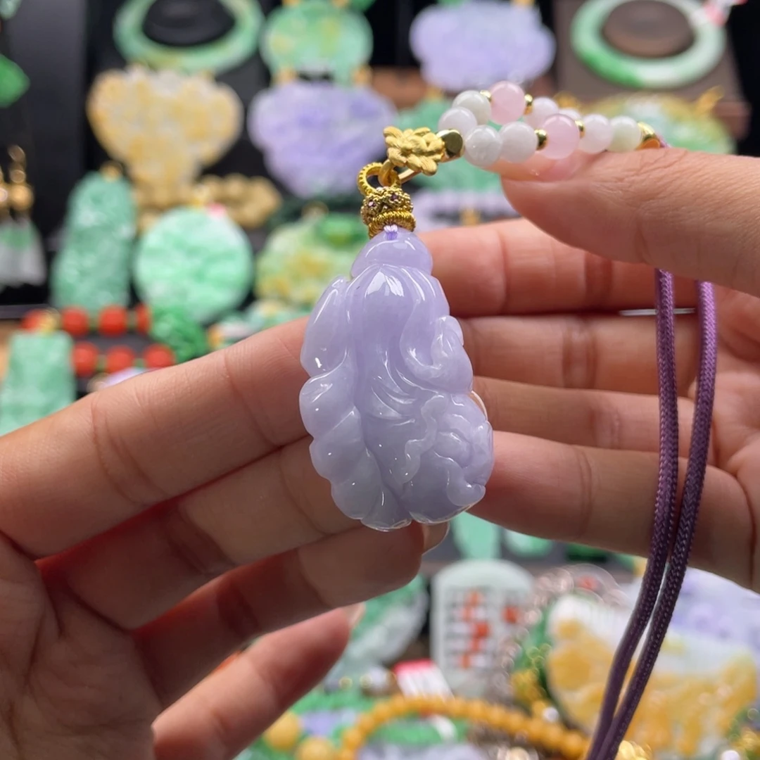 翡翠未镶嵌颈饰代编织