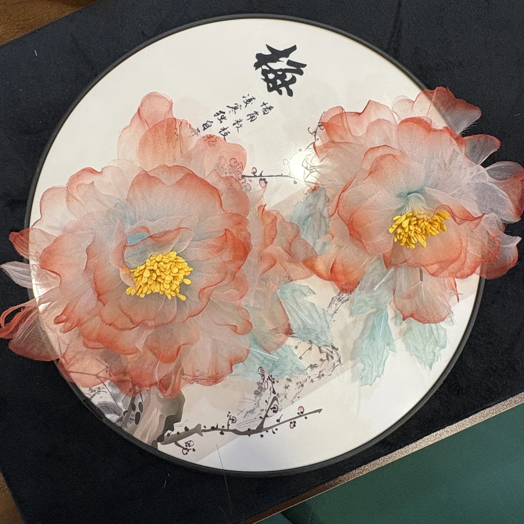 【云鬓花颜阁烫花发夹】 雨荷（孤品）一对新中式汉服发饰古风发饰B23