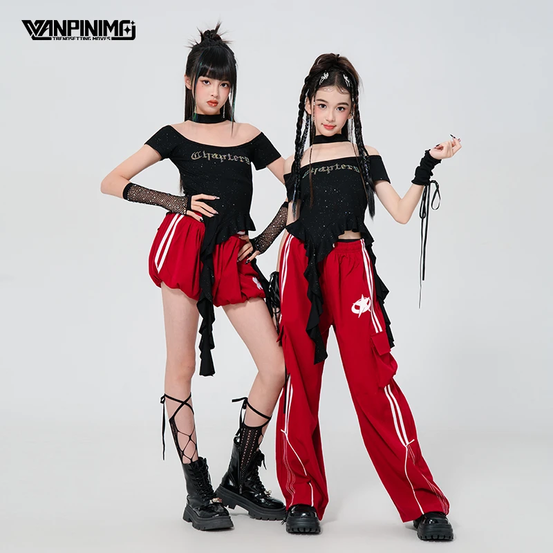 顽皮尼莫爵士舞女童服装夏jazz女团甜酷风街舞走秀时髦潮酷演出服