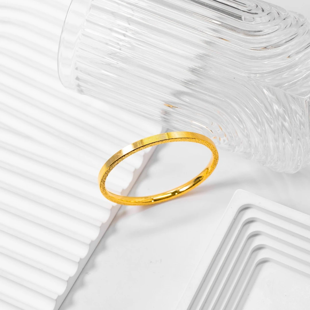 足银手镯 时尚百搭经典 拉丝手镯 精致简约