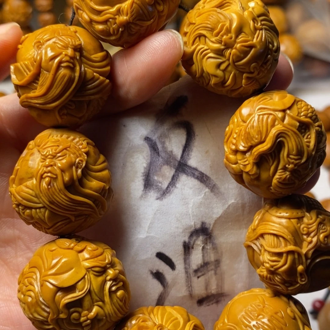 家***凤手串/手链橄榄核上色关公精品