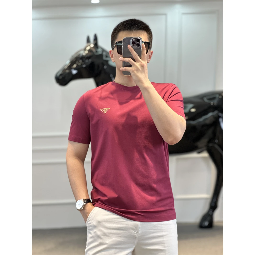 古帝特尼新款男士潮流欧货时尚百搭美式潮圆领印花修身T恤Z-28011