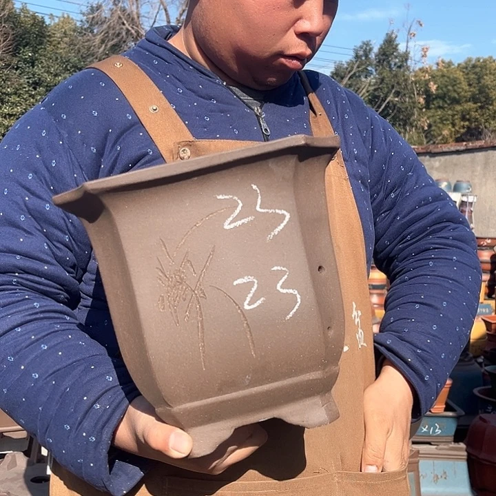 紫砂紫砂花盆盆栽