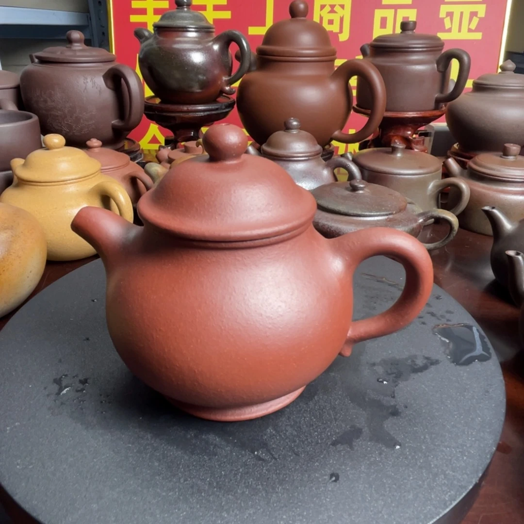 紫砂茶壶龙血砂潘壶170cc