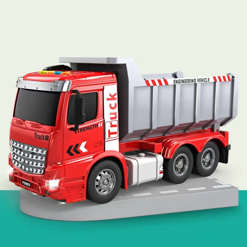 海泰大号惯性声光早教倒车装卸车翻斗车仿真工程车儿童男孩玩具