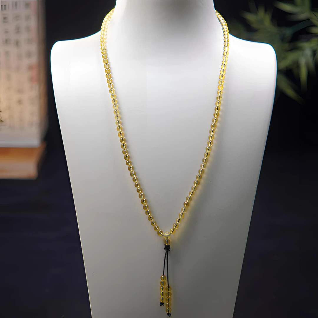 小东珠宝-3A墨西哥5+蓝珀108珠长款百搭时尚气质素款精美经典款