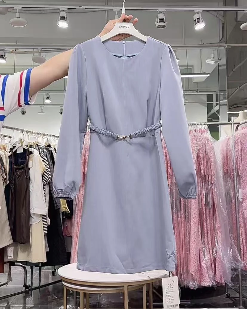 【杭州-意法】NN1922-时尚女装设计感新款连衣裙法式收腰气质显瘦
