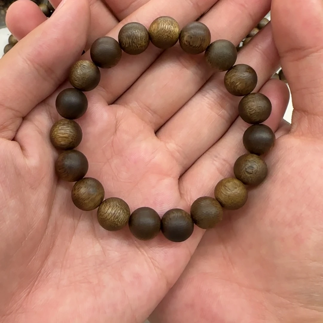 手串沉香海南绿棋金沙叶卡1.0