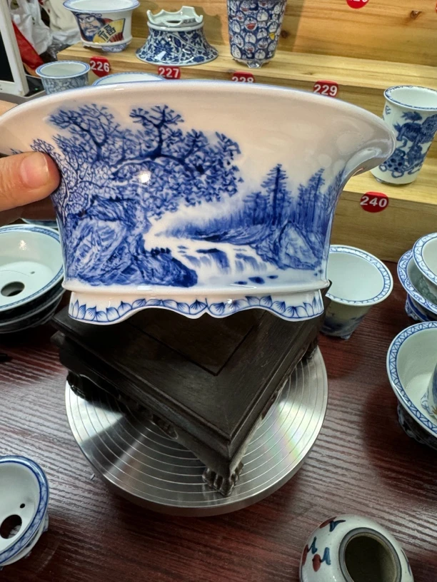 手绘手工陶瓷花盆