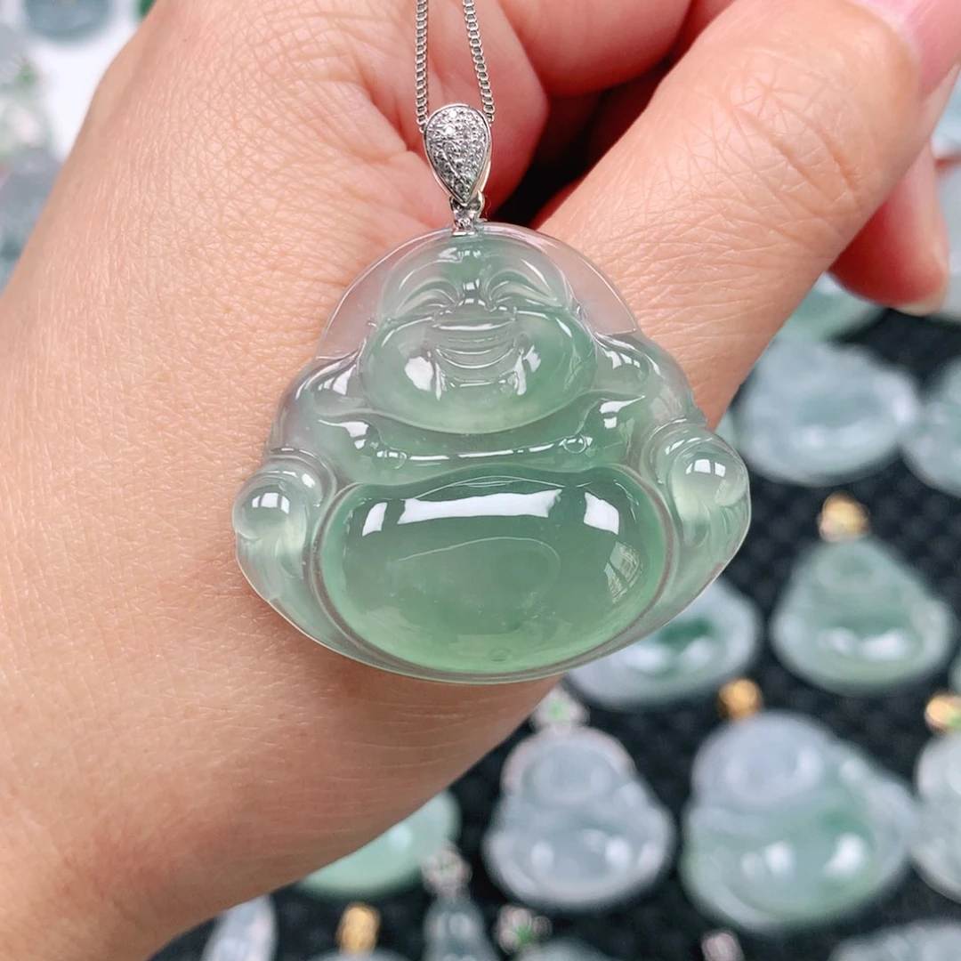 翡翠吊坠(不含链)18K金镶嵌游**去