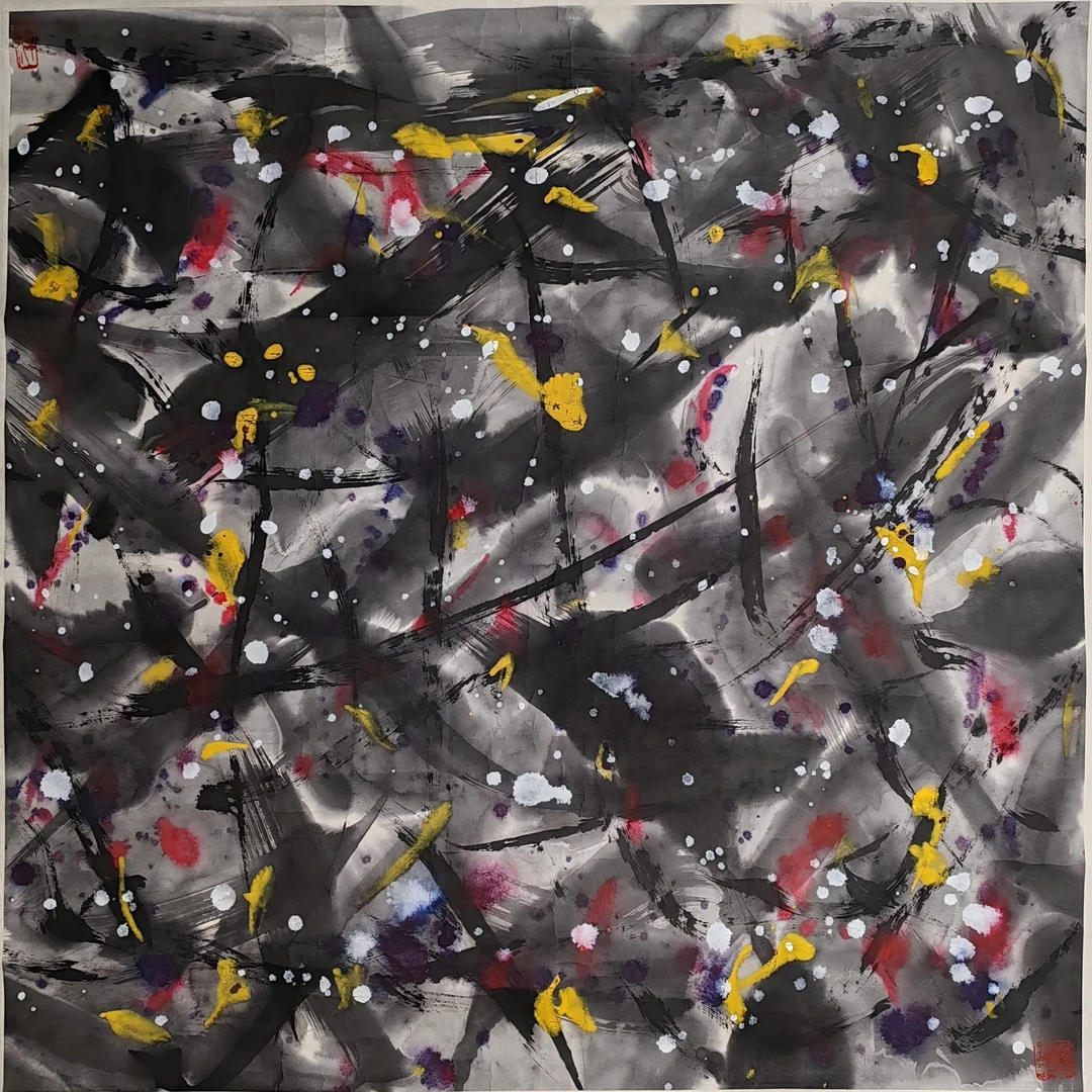 LOT.526 《花卉》68*68cm 纸本设色镜片