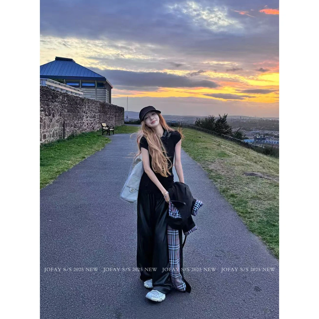 【CHASINGLIGHT】|人生皮裤|哑光直筒皮裤 ins风小众设计 K1658