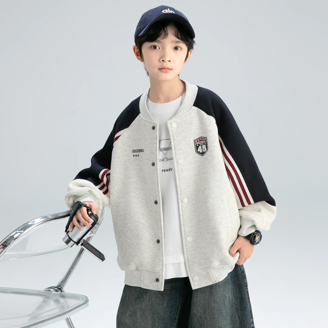 男童春秋款棒球服2025新款外套中大儿童学院风潮【MD】A5388
