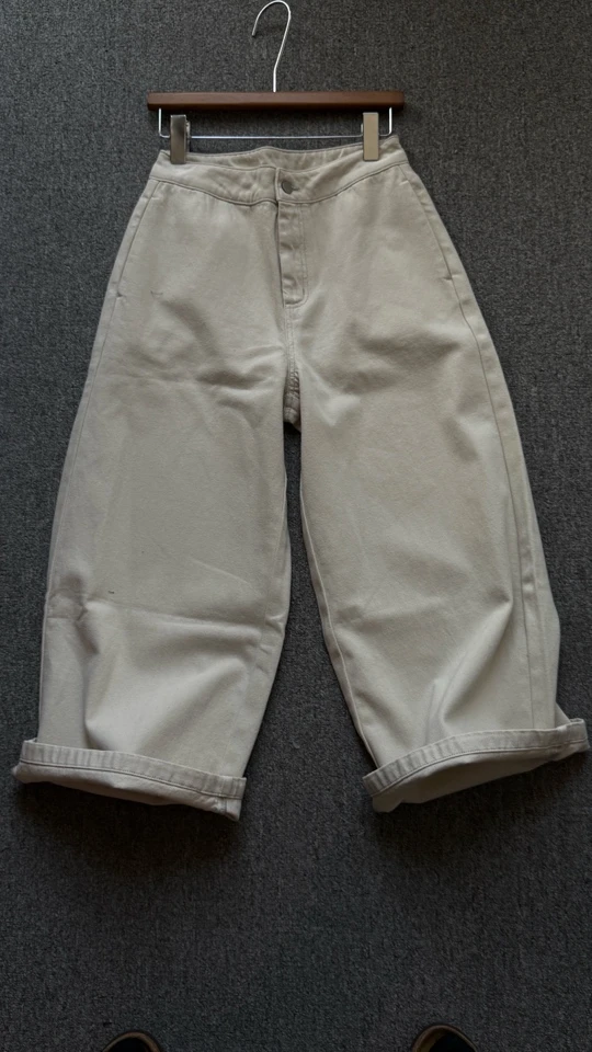 土耳其白丹宁休闲裤 no退no换