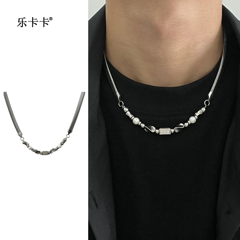 钛钢项链 小众锁骨链男女不掉色配饰百搭原创设计感项链男轻奢ins