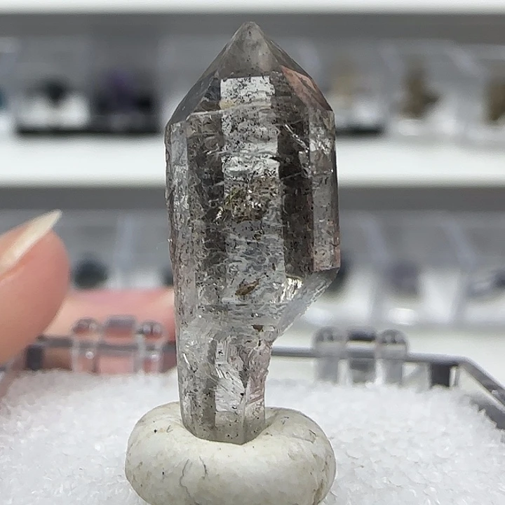 石材云南油胆双尖水晶