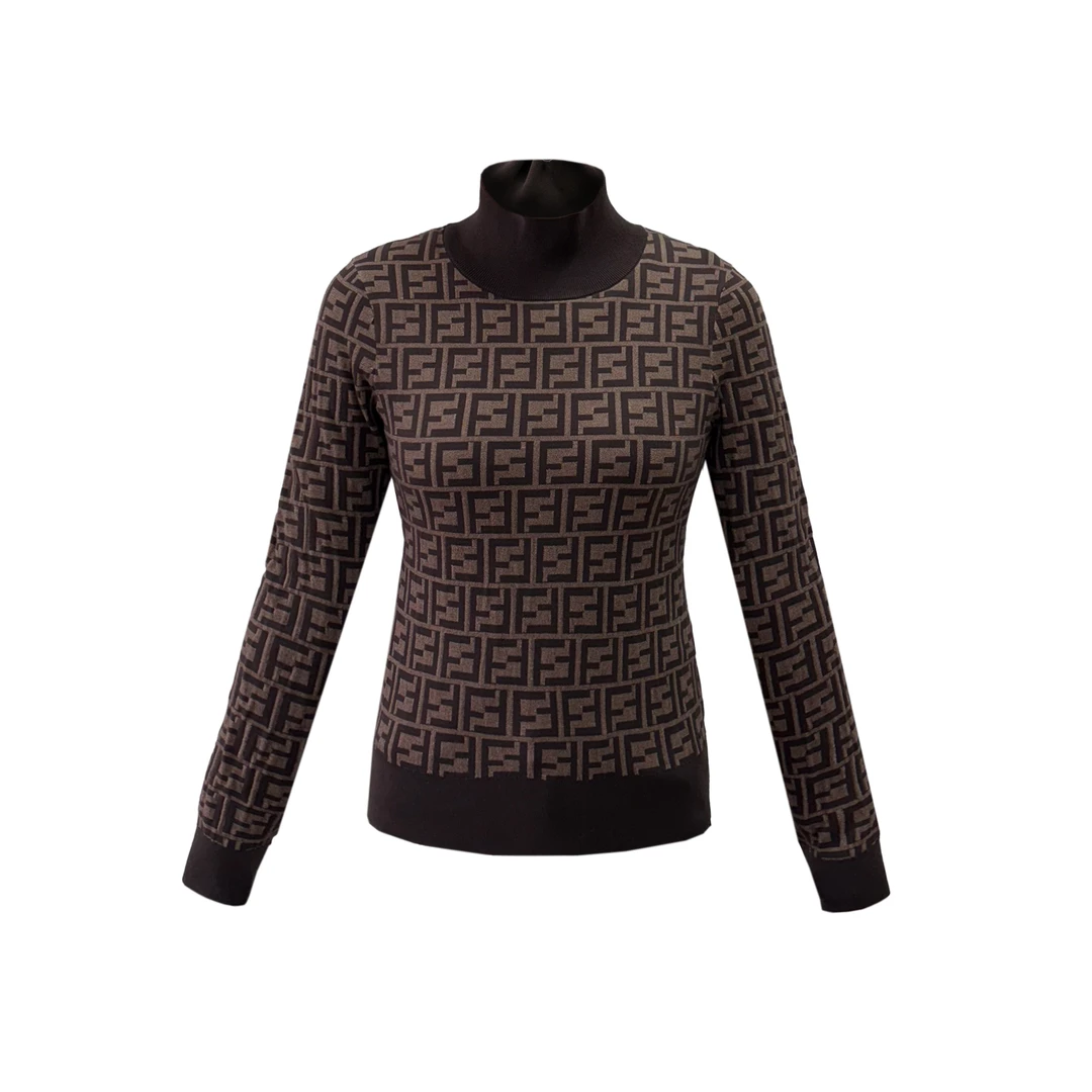 朗尼芬迪女生时尚针织爆款优雅风高领毛衫73F5133355