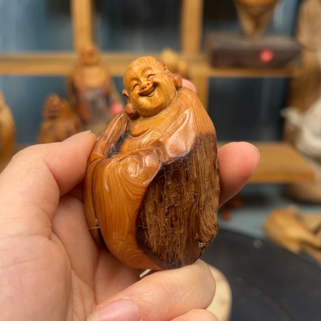 木日**辉崖柏木摆件手把件