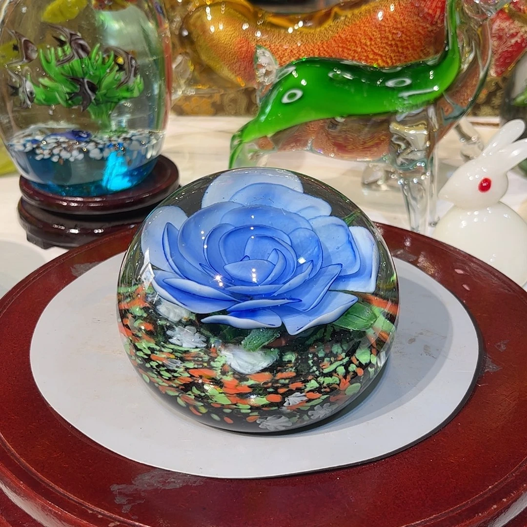 琉璃手工艺品纯手工瑕疵炸裂