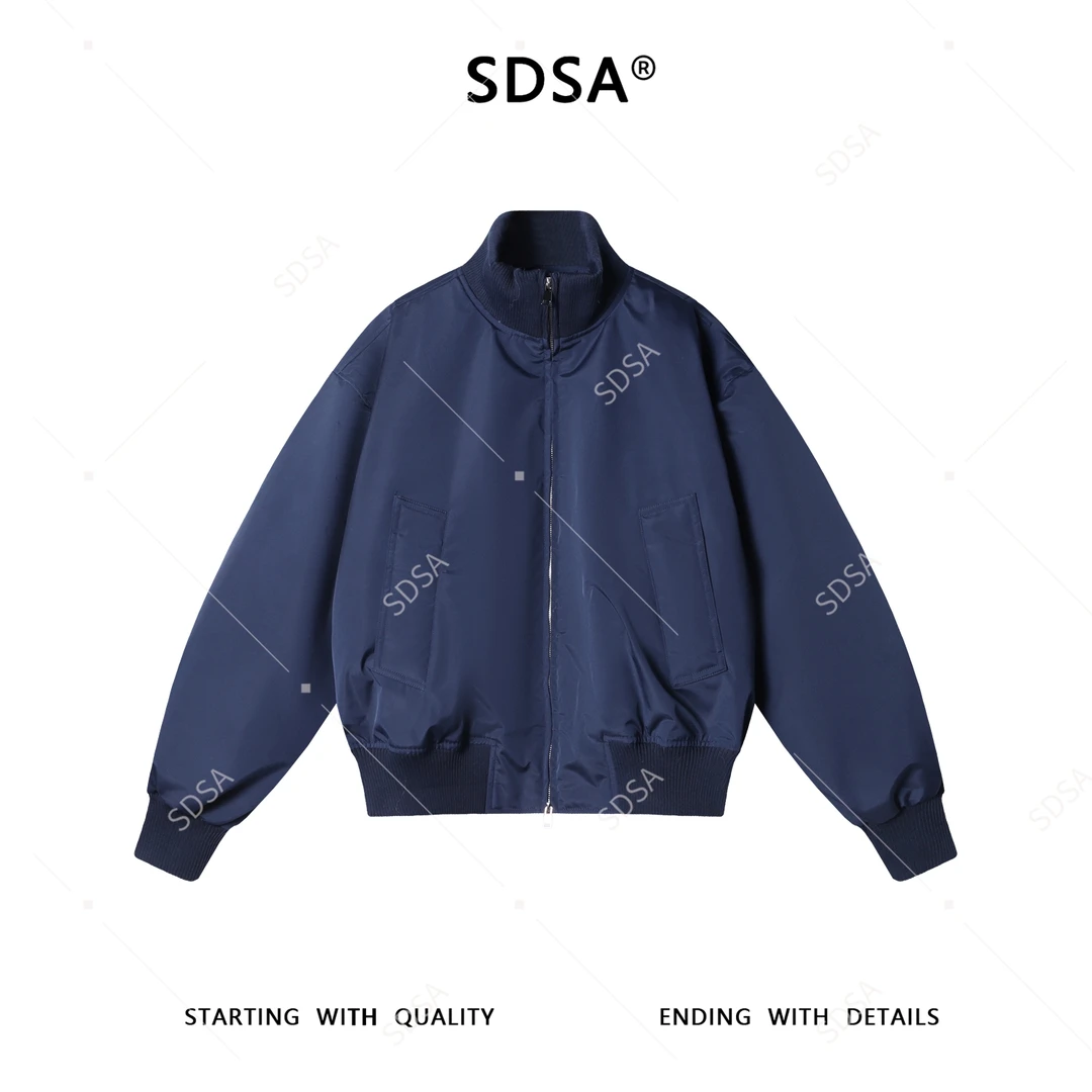 SDSA男士秋冬新款痞帅男装美式简约纯色立领羽绒服外套百搭时尚