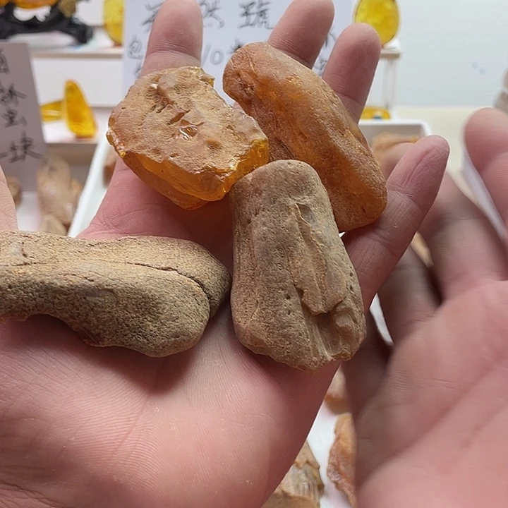 半***糖未镶嵌定制琥珀天然琥珀蜜蜡