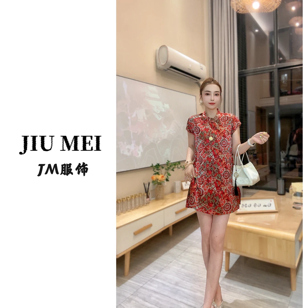 【福禄双收】新中式网红时尚气质宽松高级感马甲裙sy8563