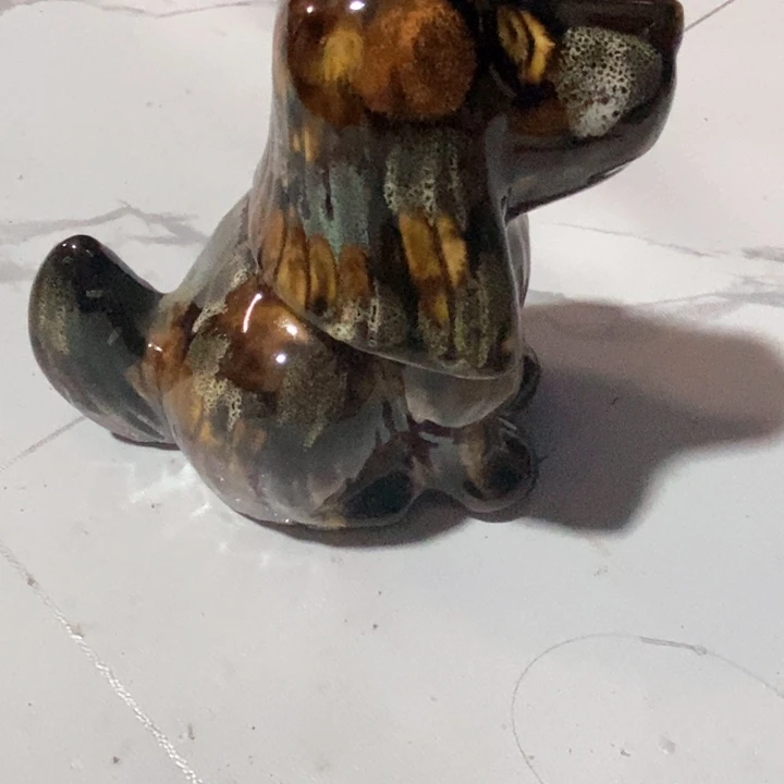 繁***简瓷片陶瓷品窑变小狗品如图