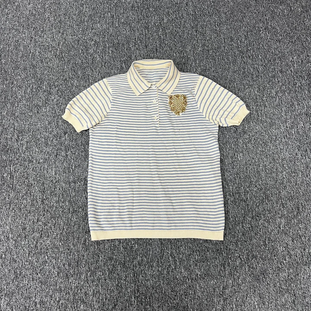 95新 DIOR/迪奥 Dior 针织polo短袖 无领标