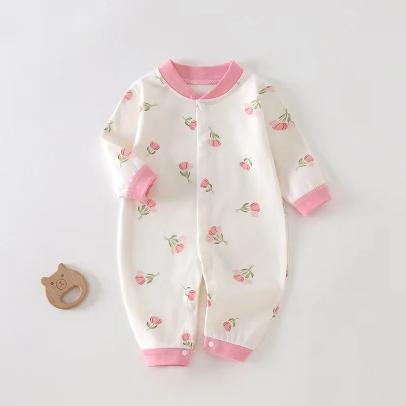 春季婴幼儿爬服婴儿连体衣秋冬宝宝哈衣外出服儿童爬服新生儿衣服