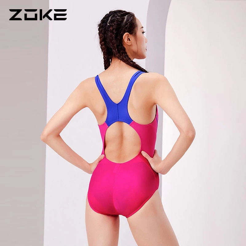 洲克泳衣女专业训练运动大码保守2022新款遮肚显瘦连体三角游泳衣