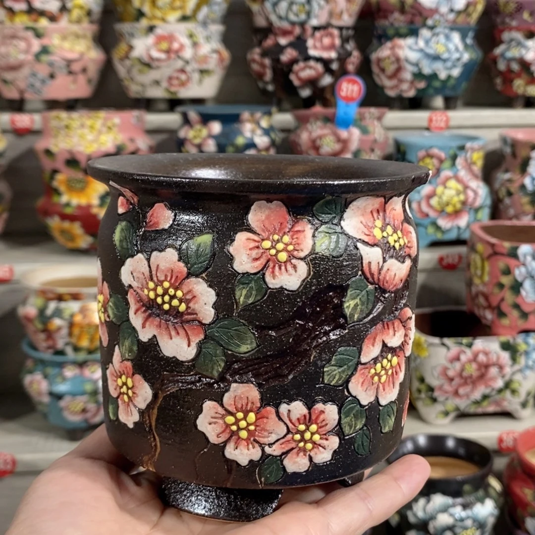 景德镇精品暮年美盆10/10.5