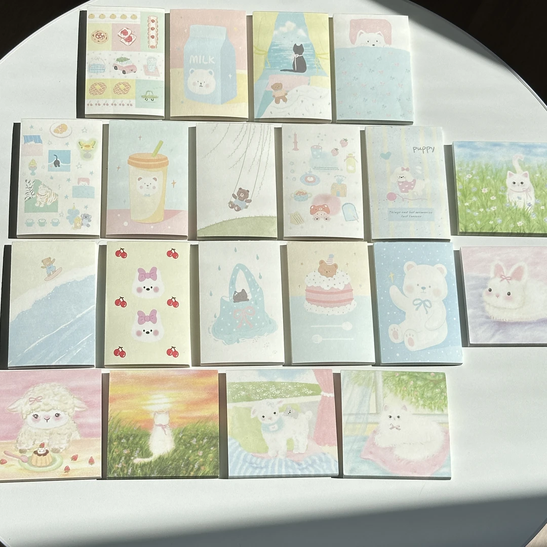 【清秋有梦】原创便签本小清新方形m5少女感无粘性便签本50p