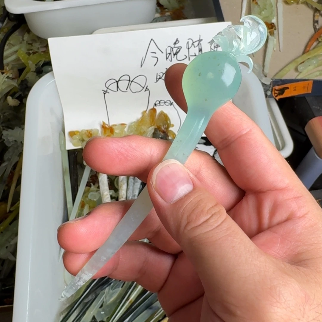 未镶嵌蛇纹石玉发饰