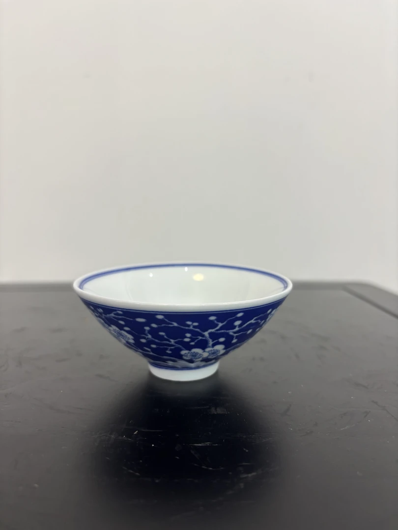 景德镇陶瓷冰梅斗笠杯