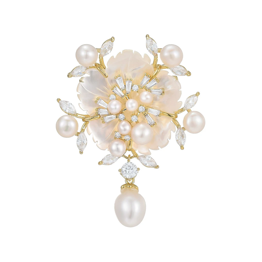 铜合金锆石胸针 饰品精致胸花30607浪漫樱花（小）胸针百搭轻奢高档