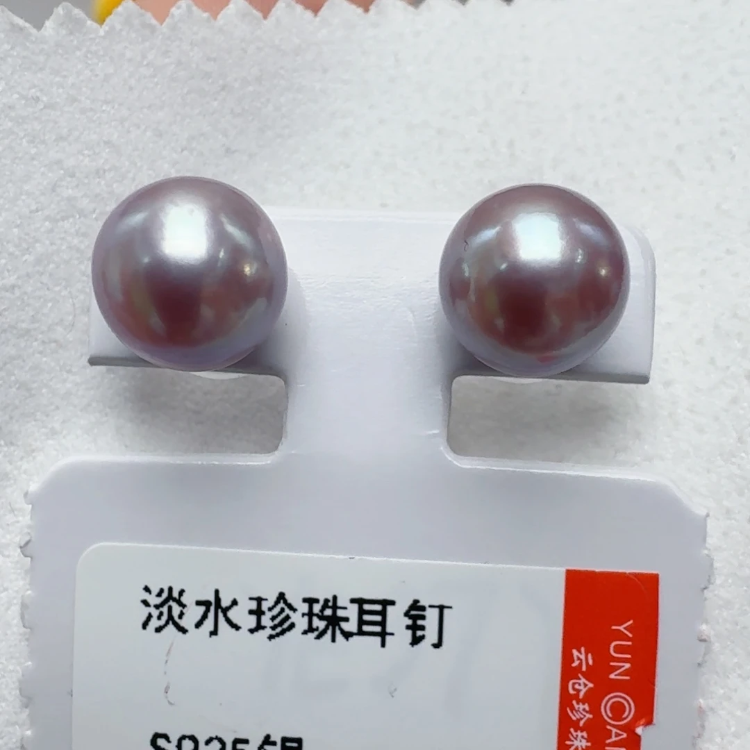 淡水珍珠银S925镶嵌耳饰@@tt018